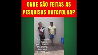 E onde são feitas as pesquisas DATAFOLHA. #shorts #pesquisa datafolha para presidente