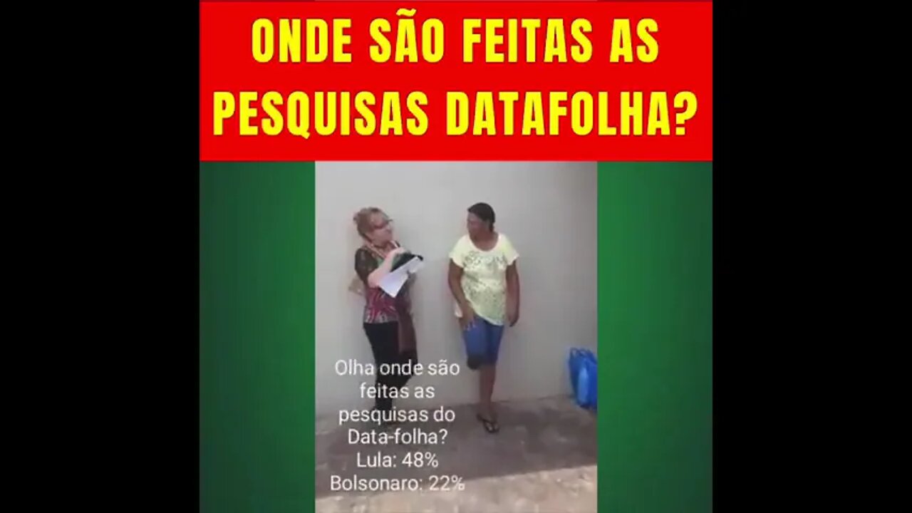 E onde são feitas as pesquisas DATAFOLHA. #shorts #pesquisa datafolha para presidente