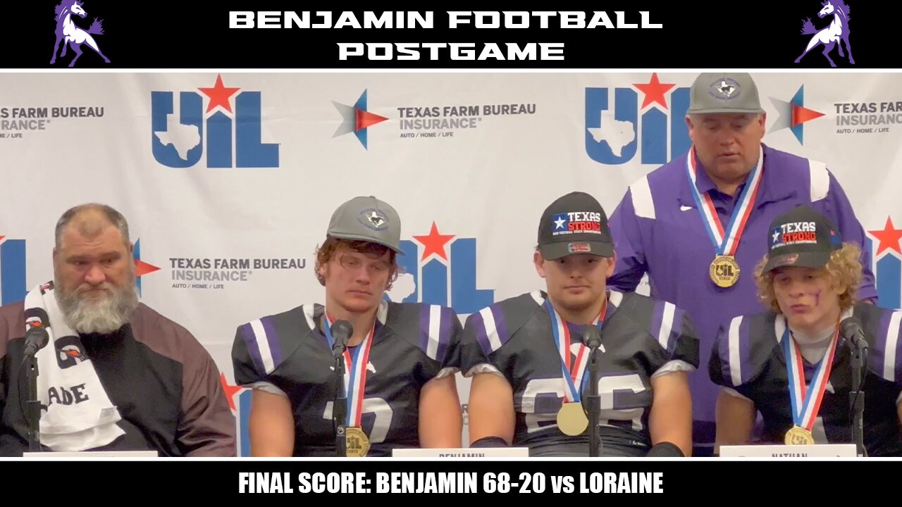 Benjamin State Championship Press Conference