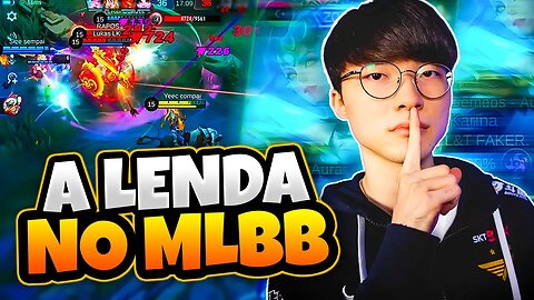 CAÍ COM O LENDÁRIO FAKER NO MEU TIME! 😂 | MOBILE LEGENDS