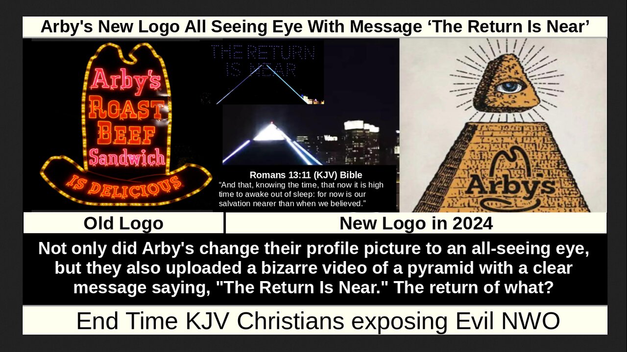 Arby's New Logo All Seeing Eye With Message ‘The Return Is Near’