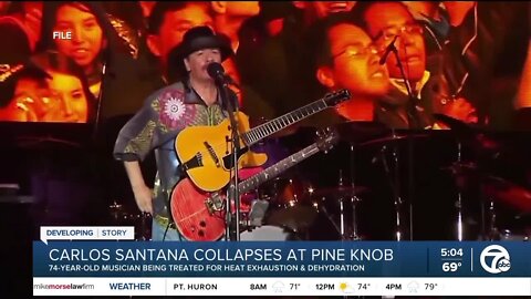 Carlos Santana collapses at Pine Knob