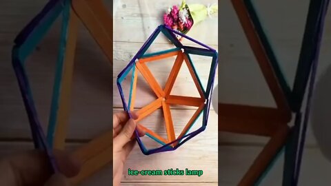How To Make Ice Cream Stick Lamp #dailyhackness #ytshorts #diy #challenges #doityourself #useful