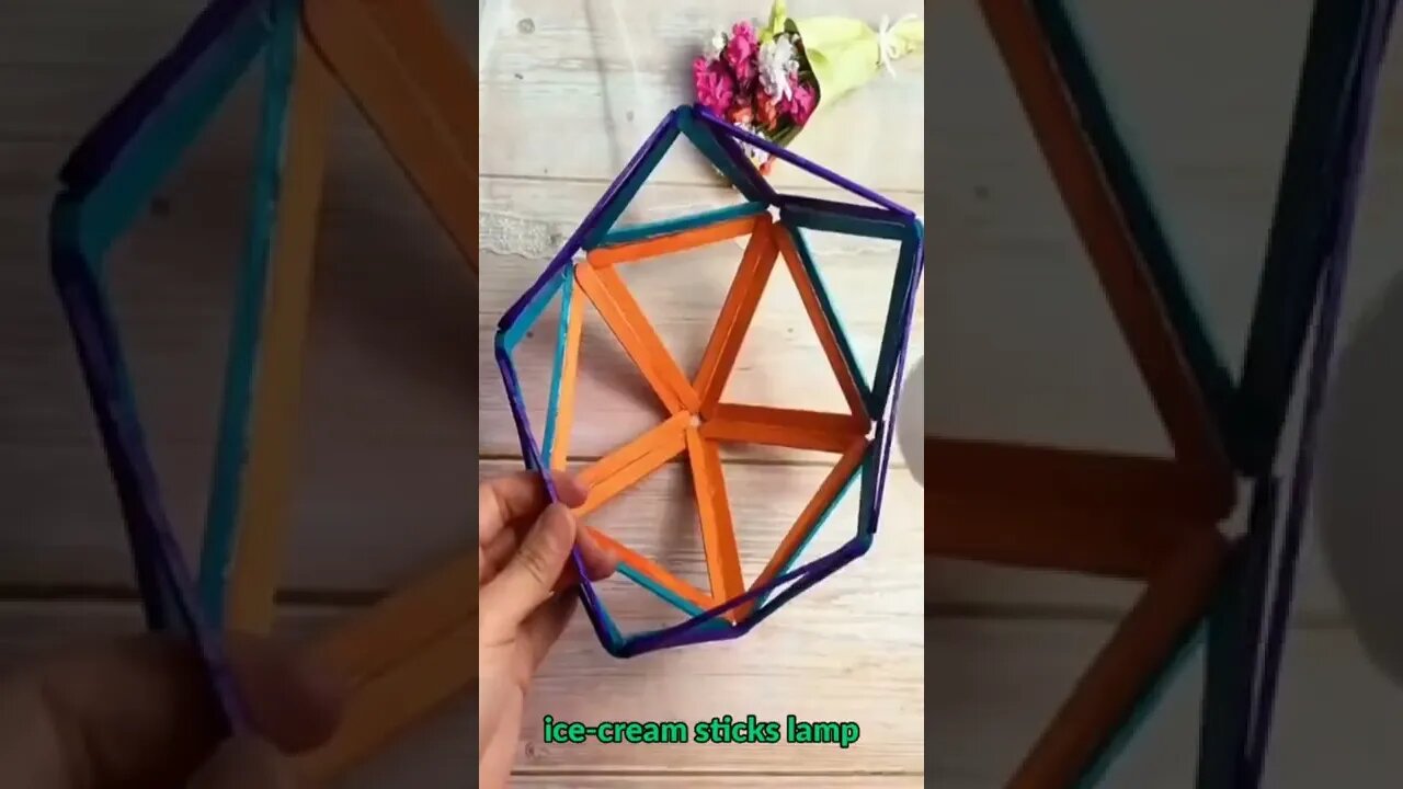 How To Make Ice Cream Stick Lamp #dailyhackness #ytshorts #diy #challenges #doityourself #useful