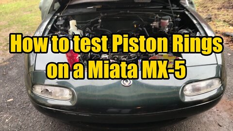 How to test a Piston Rings on a Mazda Miata MX-5 Engine, or any other engine.