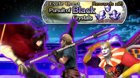 Cid Highwind, Vincent, and Kefka are in Pursuit of Black / Purple Crystals!