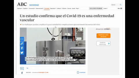 Un estudio confirma que el Covid-19 es una enfermedad vascular.