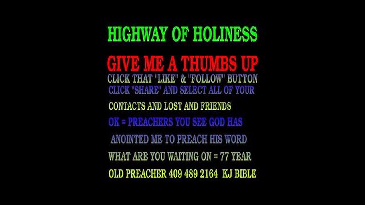 HIGHWAY OF HOLINESS