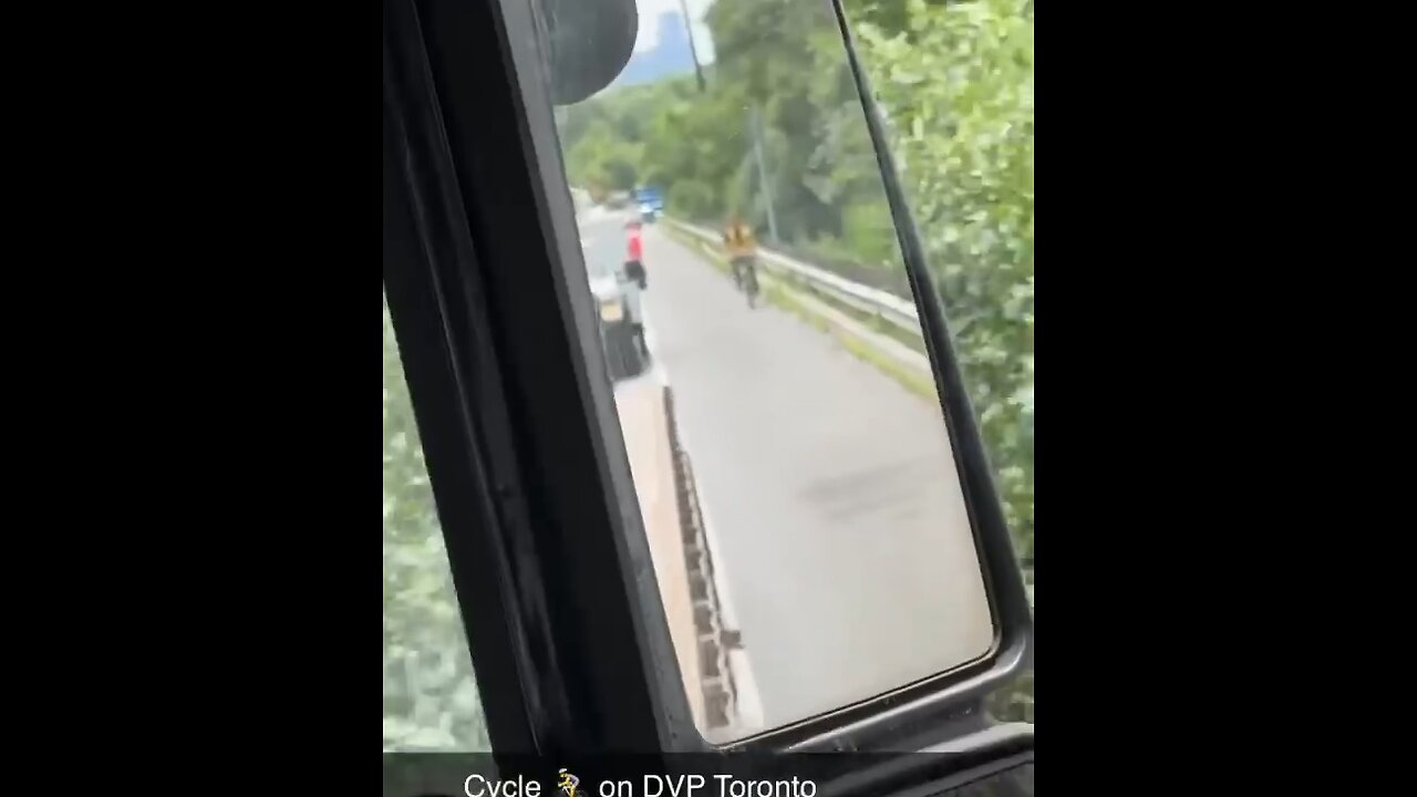 Riding Bike On The Highway