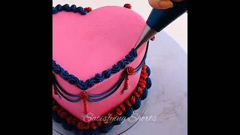 Satisfying Cake Decorating #shorts #trending #satisfying #cakedecorating #cake #try #newshorts