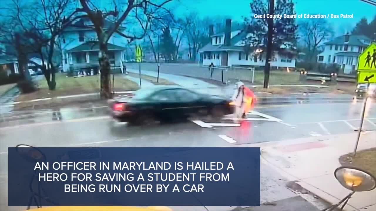 Check This Out: Maryland officer saves student from being run over