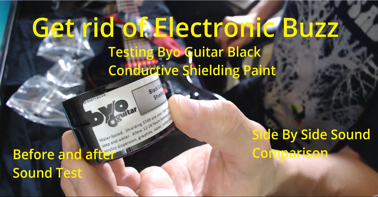 Get rid of your Guitars Electronic Buzz with Byo Guitar Black Conductive Shielding Paint