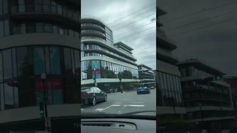 A Blue Corvette in downtown Halifax