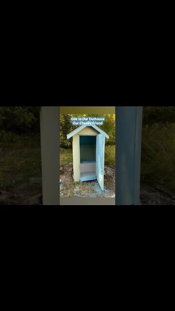 Ode to our outhouse. Our cheeky friend. Yes a short about our outhouse. It has served us well.