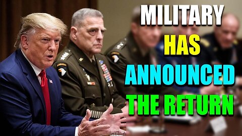 MILITARY HAS ANNOUNCED THE RETURN OF TRUMP UPDATE TODAY | RESTORED REPUBLIC VIA A NEW VIDEO SIR 20