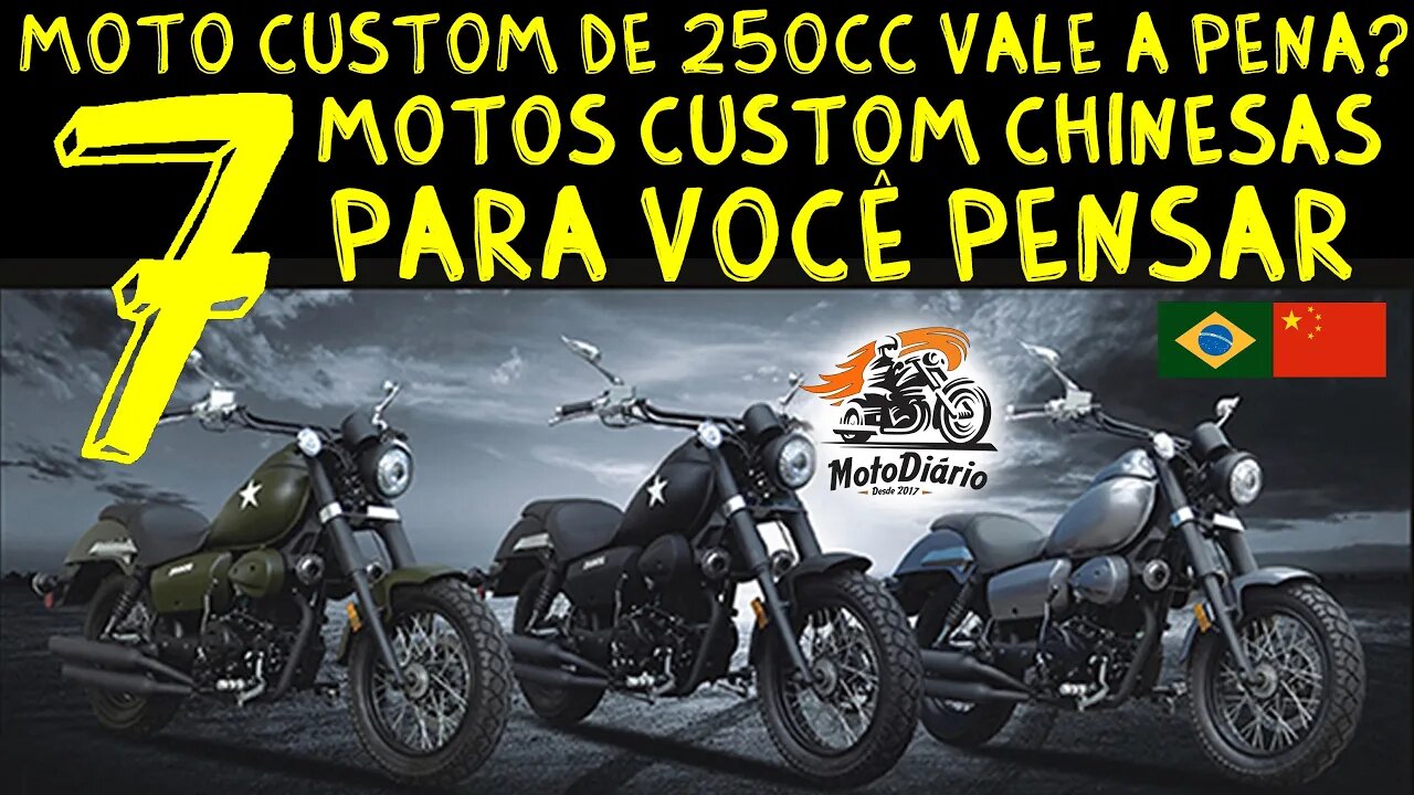 Moto custom de 250 cc vale a PENA? 7 motos custom chinesas para você pensar