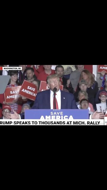 Trump today:"Anybody here like to see me run?"