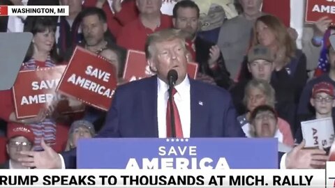 Trump today:"Anybody here like to see me run?"