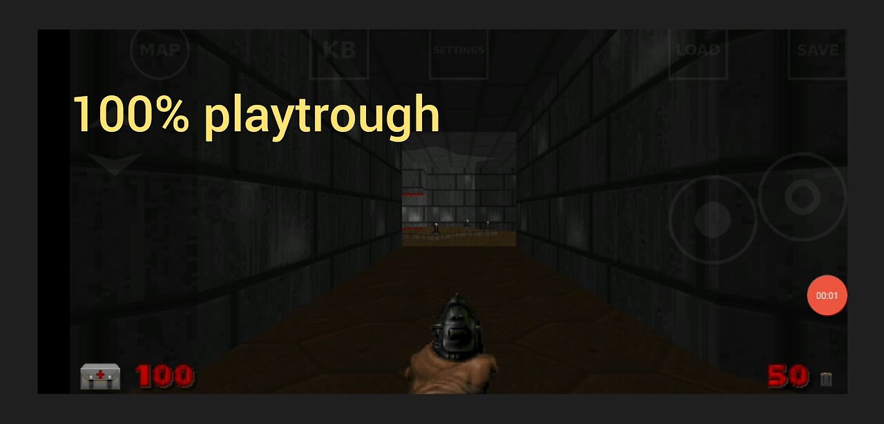 Ultimate Doom 100% playtrough mobile (using freedoom) E2m1