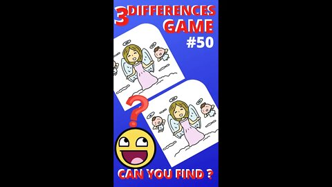 3 DIFFERENCES GAME | 50 |#SHORTS