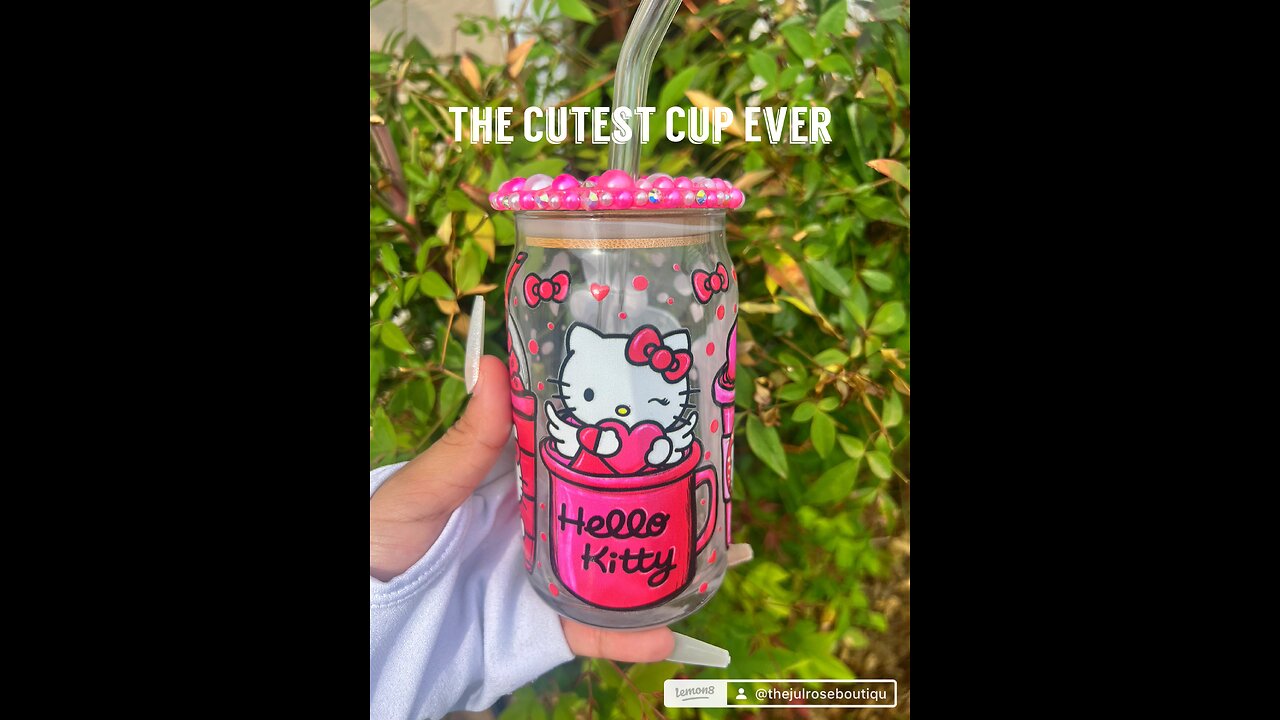 Hello Kitty Glass Cup