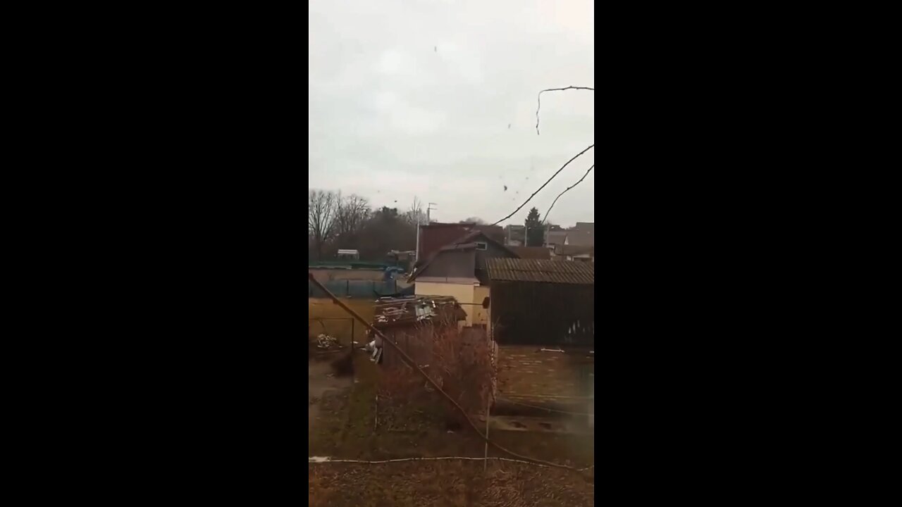 Ukrainian bomber flys and attacks a building right next to a Ukrainian family home in UKRAINE! 💔