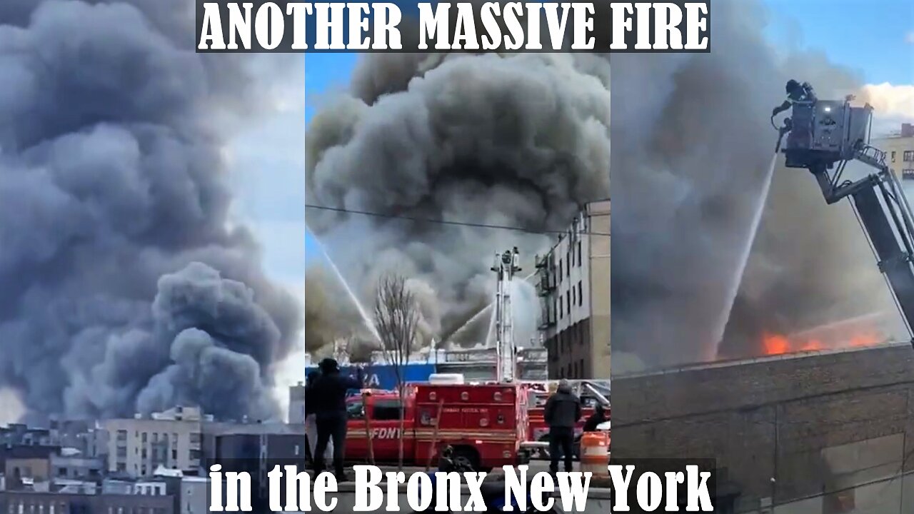 ANOTHER MASSIVE FIRE in the Bronx New York- Concourse Food Plaza