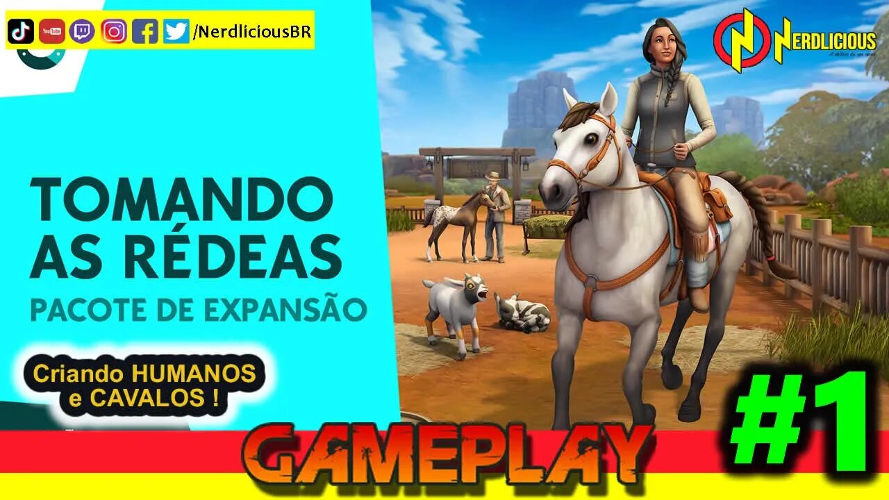 🎮 GAMEPLAY! Criando HUMANOS e CAVALOS em THE SIMS 4 - Pacote de Expansão TOMANDO AS RÉDEAS! Confira!