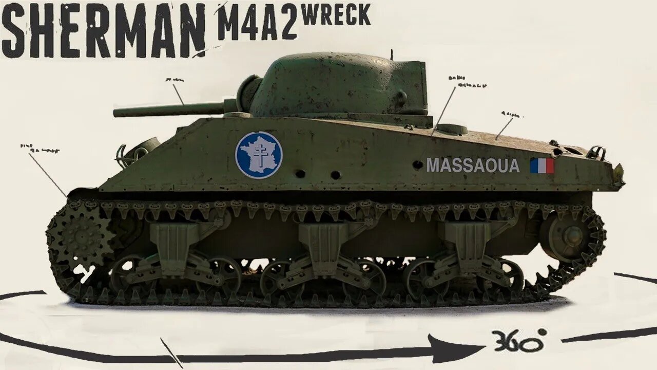 Sherman M4A2 'Massaouah' - Walkaround and a look inside - Normandy.