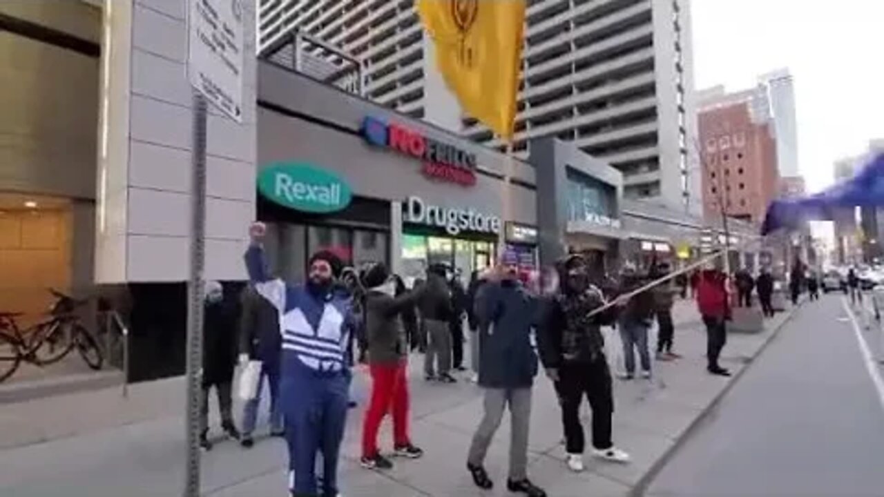 Degh Tegh Fateh Khalistan Rally In Toronto Canada In Support Of Panjab Farmers