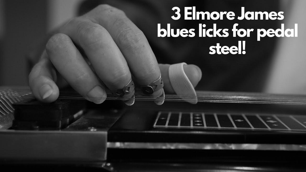 3 Elmore James Blues licks. Pedal steel guitar lesson!