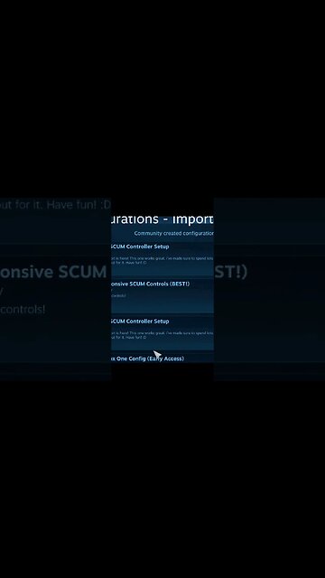 HOW TO .. SCUM GAME CONTROLLERS