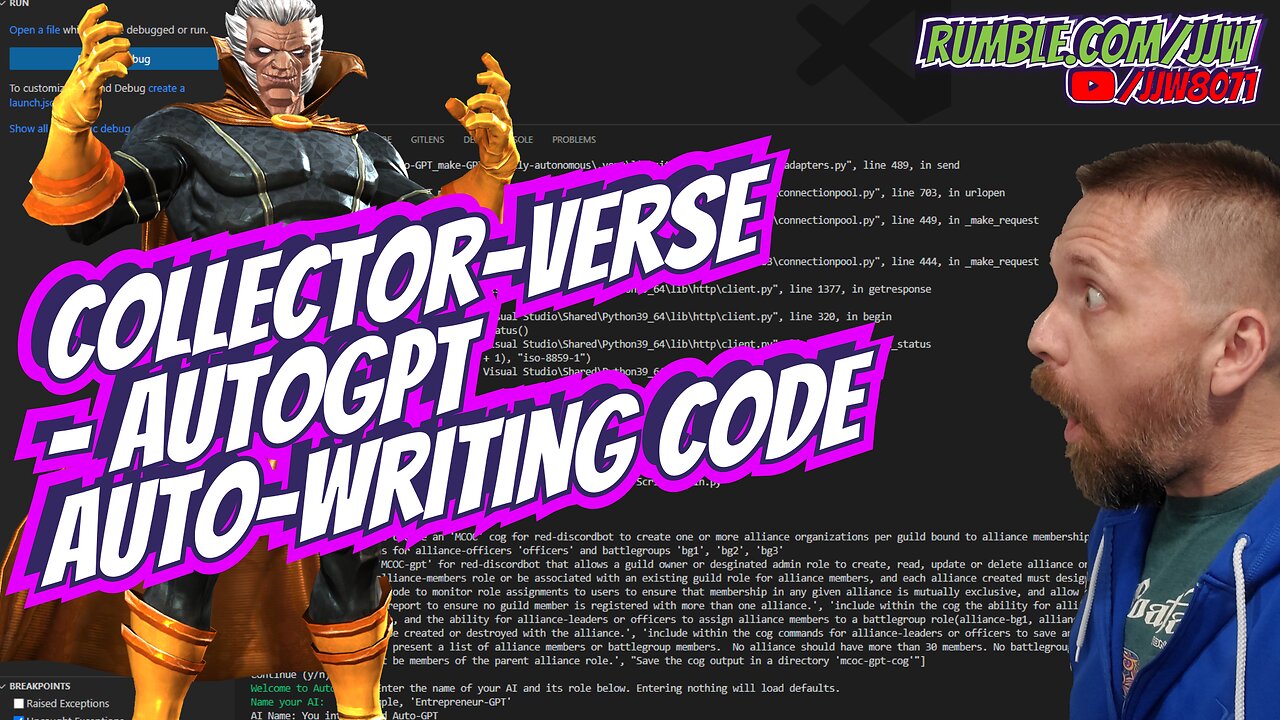 Collector-Verse AUTOGPT - AutoWriting Code Ep 1