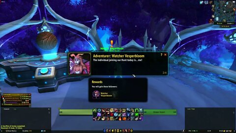 Adventurer Watcher Vesperbloom WoW Shadowlands Quest completionist guide