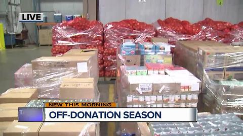 Off-donation season at Gleaners Community Food Bank