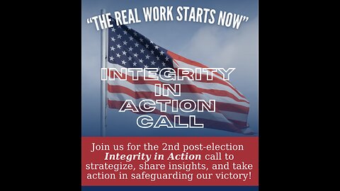 11/25 Livestream 🚨 Steve Stern, Mike Lindell & More: Integrity In Action Call (as Seen on War Room)