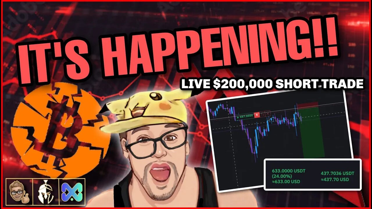 LIVE - $200,000.00 BITCOIN SHORT | LIVE ANALYSIS & TARGETS