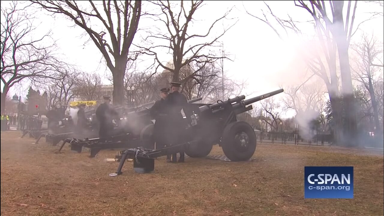 4 cannon inauguration salute for Bush Sr.