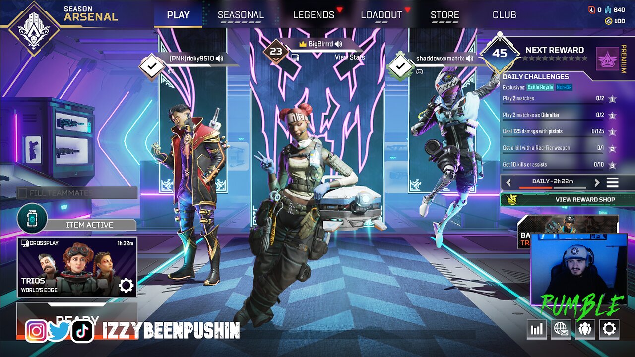 late night stream for yall ! HURRY come tapn with me ! - GOOD APEX FT JARDANI AND RICKY