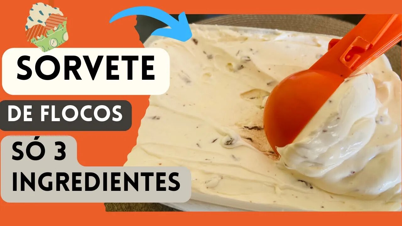 ESSE SORVETE DE FLOCOS É TÃO BOM QUE FIZ 4 VEZES NA MESMA SEMANA | SÓ 3 INGREDIENTES | 冰淇淋 - アイスクリーム