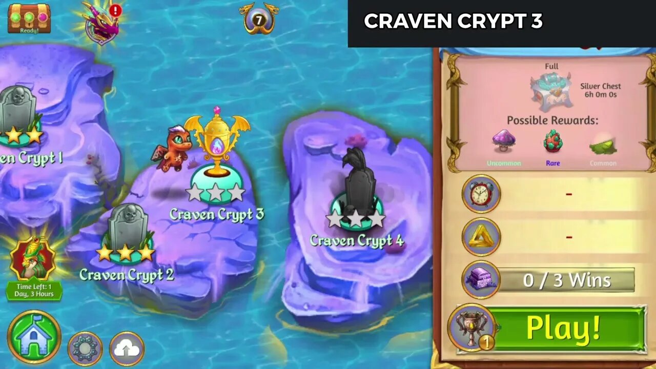 Merge Dragons | Craven Crypt 3 | 3 Stars 🌟🌟🌟| With Commentary