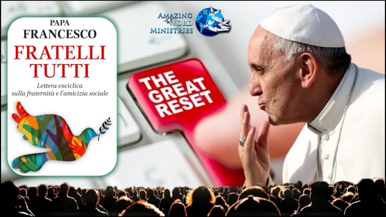 Pope Fratelli Tutti The Great Reset Covid Vaccine Passport On A Microchip Implant. Blame Antivaxxers