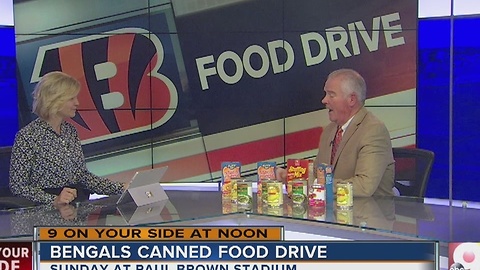 Bengals canned food drive for Freestore Foodbank