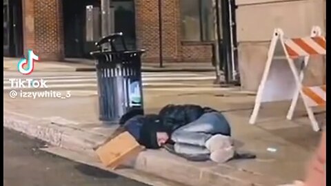 Feeling Defeated Because No One Would Even Read His Sign