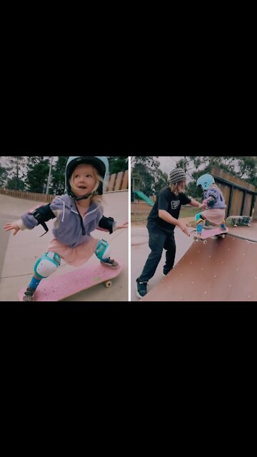 Little girl is already a better skater than you'll ever be