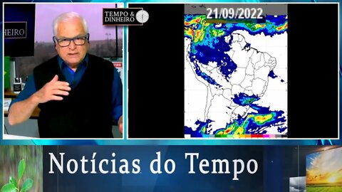 Previsão do tempo mostra corredor de umidade a caminho do Brasil central