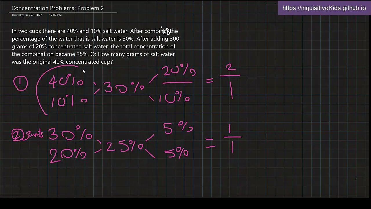 6th Grade Concentration Problems: Problem 2