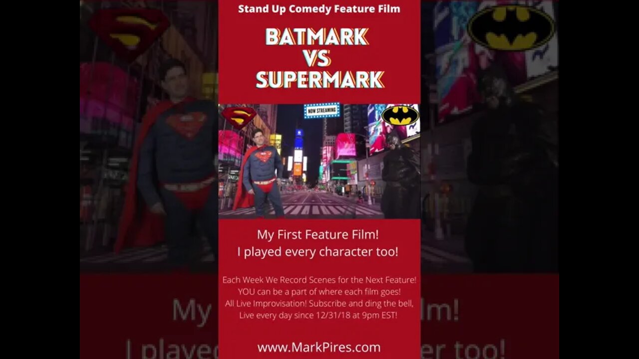 Funny SuperHero Movie! Now Streaming! BatMark vs SuperMark!