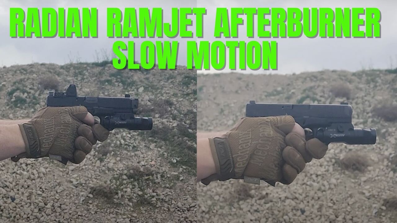 Radian Ramjet & Afterburner Glock 19 Slow Motion