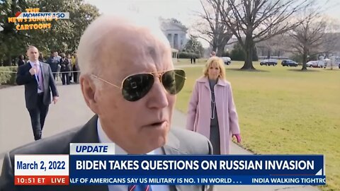 Reporter to Biden: "Why do you support abortion?" Jill Biden trying to get him away from the press.